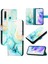 Huawei P Akıllı 2019 Mermer Desen Kickstand Pu Deri Cüzdan (Yurt Dışından) 5
