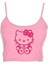 Pembe Hello Kitty Baskılı Askılı Çocuk Crop 1