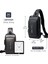 Telox Fashion USB Şarj Portlu ve Kilitli Omuz ve Göğüs Çantası, Şık Tasarım, Powerbank Bağlantılı, Hareket Halinde Şarj 4