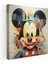Geometrik Yapısöküm Mickey Mouse Kübist Kanvas Tablo, 30 x 30 cm 1