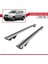 Ssangyong Rexton 2006-2012 Arası ile Uyumlu Hook Model Anahtar Kilitli Ara Atkı Tavan Barı Gri 4