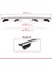 Jeep Cherokee (Kj) 2001-2008 Arası ile Uyumlu Hook Model Anahtar Kilitli Ara Atkı Tavan Barı Gri 3