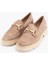 Marta Bej Kadın Toka Detaylı Loafer 2