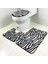 3 Adet / Takım Flanel Zebra Desensiz Kaymaz Banyo Mat Setleri Banyo Halı Kontur Paspaslar Tuvalet Kapağı Kapak Ev Banyo Dekor | Mat Mat | Mat Rugdecorative Banyo Halı (45 * 75 Cm) (Yurt Dışından) 3