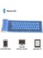 Qwerty Mını Kablosuz Bluetooth Bilgisayar Klavye Ergonomik Katlanabilir Şarj Edilebilir Keycap Ipad Pc Için Taşınabilir Silikon Su Geçirmez Tuş Takımı | Klavye (Mavi) (Yurt Dışından) 2