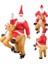 Xmas Şişme Elk Kostümü Noel Santa Cosplay Ren Geyer Rider Yetişkin Için (Yurt Dışından) 2