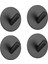 4 Adet Paslanmaz Çelik Robe Kanca Siyah Havlu Kanca Kendinden Yapışkanlı Duvar Askı Mutfak Banyo Aksesuarları Askısı | Robe Hooks (Yurt Dışından) 1