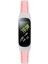 Samsung Galaxy Fit-E / SM-R375 Için Pembe Çerçeveli Pu Timsah Saat Bandı Kayışı (Yurt Dışından) 3