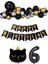 Siyah Kedili Happy Bırthday Doğum Günü Seti Kedi konsept Balon Seti 6 yaş Parti Doğum Günü Konsept Parti Eğlence 1