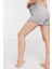 Yoga Ribbed Shorts Grey Nervürlü Kadın Şort Gri 2