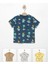 Yakası Düğmeli Pamuklu Tshirt 18-24 Ay - Gri 1