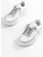 Kadın Beyaz Taşlı ve Şık Tasarım Günlük Sneaker 1