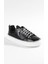 Kadın Siyah Yılan Desenli Günlük Sneaker 4