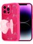 Apple iPhone 14 Pro Max Kılıf Kamera Korumalı Figürlü Kapya Kapak Pembe Koyu 2