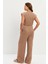 Camel Bel ve Cep Detaylı Rahat Kesim Pantolon 3