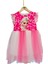 (9-12) Kız Çocuk Tüllü Elsa Elbise ve Taç - Pembe 3