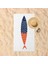 Blue & Orange A Fish - Balıklı Plaj Havlusu - Pamuk 4