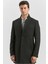 Siyah Kaşe Hakim Yaka Düz Yırtmaçsız Iç Yarım Kapitoneli Tam Astar Slim Fit Classic Kaban 1008235271 1