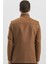 Taba Kaşe Dik Yaka Kapitoneli Astar Slim Fit Dar Kesim Klasik Kaban 1008245150 5