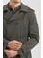 Koyu Antrasit Gabardin Mono Yaka Düz Tek Yırtmaç Tam Astar Slim Fit Classic Kaban 1008245105 3
