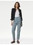 Yüksek Bel Desenli Tapered Fit Pantolon 1