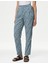 Yüksek Bel Desenli Tapered Fit Pantolon 2
