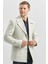 Taş Rengi Kaşe Kırlangıç Yaka Desenli Astarlı Slim Fit Dar Kesim Klasik Mont 1007245150 3