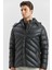 Koyu Lacivert Dolumlu Çıkarılabilir Kapüşonlu Astarlı Slim Fit Dar Kesim Casual Mont 1007245151 1