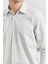 Siyah Uzun Kol Çizgili Desen Bez Ayağı 041 Sert Yaka Classic Comfort Fit Gömlek 1004240263 5