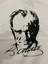 Mustafa Kemal Atatürk Imzalı Baskılı Çocuk T-Shirt Beyaz 2