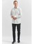 Koyu Mavi Uzun Kol Kendinden Desenli Armürlü 041 Sert Yaka Classic Comfort Fit Gömlek 1004240266 5