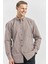 Kiremit Uzun Kol Ekose Desen Bez Ayağı Smart Düğmeli Yaka Classic Comfort Fit Gömlek 1004240252 3