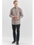 Kiremit Uzun Kol Ekose Desen Bez Ayağı Smart Düğmeli Yaka Classic Comfort Fit Gömlek 1004240252 4