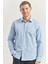 Mavi Uzun Kol Düz Bez Ayağı 041 Sert Yaka Classic Slim Fit Gömlek 1004240267 5