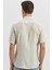 Koyu Lacivert Kısa Kollu Baskılı Düğmeli Yaka Keten Casual Slim Fit Dar Kesim Gömlek 1004240241 5