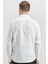 Beyaz Uzun Kol Kendinden Desenli Armürlü 032 Sert Yaka Casual Slim Fit Gömlek 1004240249 5