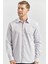 Lila Uzun Kol Düz Bez Ayağı 032 Sert Yaka Classic Slim Fit Gömlek 1004240334 3