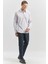 Lila Uzun Kol Düz Bez Ayağı 032 Sert Yaka Classic Slim Fit Gömlek 1004240334 5