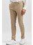 Bej Düz Armürlü Slim Fit Casual Pantolon 1003240168 2