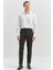 Siyah Kendinden Desenli Bez Ayağı Slim Fit Classic Pantolon 1003240165 4