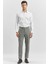 Füme Kendinden Desenli Bez Ayağı Slim Fit Classic Pantolon 1003240165 4