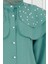 Pelerinli Incili Tunik-Mint Yeşili 4