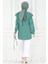 Pelerinli Incili Tunik-Mint Yeşili 5