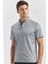 Koyu Lacivert Desenli Merserize Düğmeli Yaka Garnili Pamuklu Casual Slim Fit Dar Kesim Tişört 1011240164 1