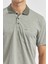 Yeşil Kısa Kol Kendinden Desenli Jakarlı Polo Yaka Classic Comfort Fit Tişört 1011240190 4