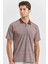 Bordo Kısa Kol Kendinden Desenli Jakarlı Polo Yaka Classic Comfort Fit Tişört 1011240190 3
