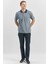 Koyu Lacivert Kısa Kol Kendinden Desenli Jakarlı Polo Yaka Classic Comfort Fit Tişört 1011240190 4