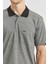 Siyah Kısa Kol Kendinden Desenli Jakarlı Polo Yaka Classic Comfort Fit Tişört 1011240190 4