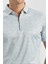 Koyu Mavi Desenli Merserize Polo Yaka Pamuklu Casual Slim Fit Dar Kesim Tişört 1011240159 2