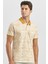 Hardal Baskılı Pike Polo Yaka Garnili %100 Pamuk Casual Slim Fit Dar Kesim Tişört 1011240157 1
